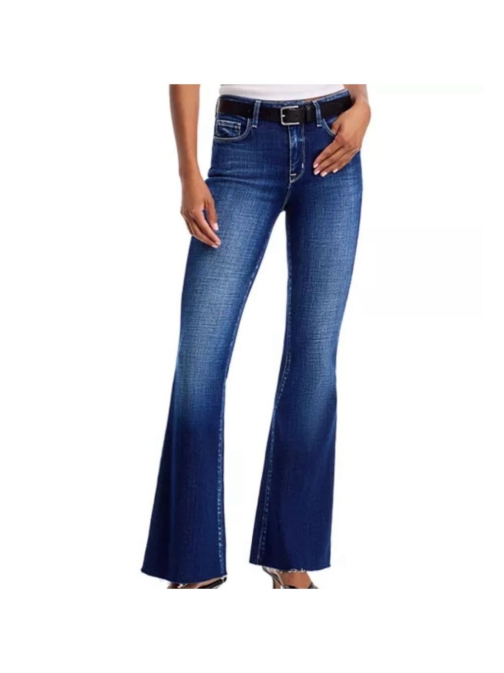 L’Agence The Sneeki Flare Legs Low Rise Hanson blue jeans size 27 NWT